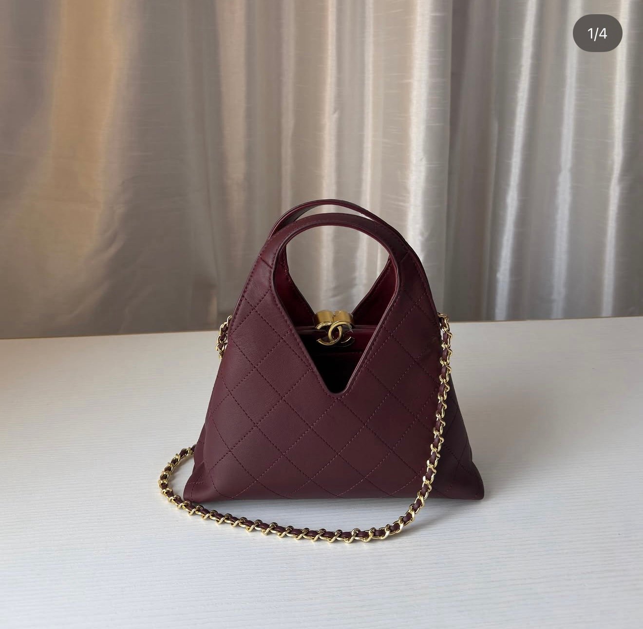 Chanel Coco Handleبرغندي - الصورة 2