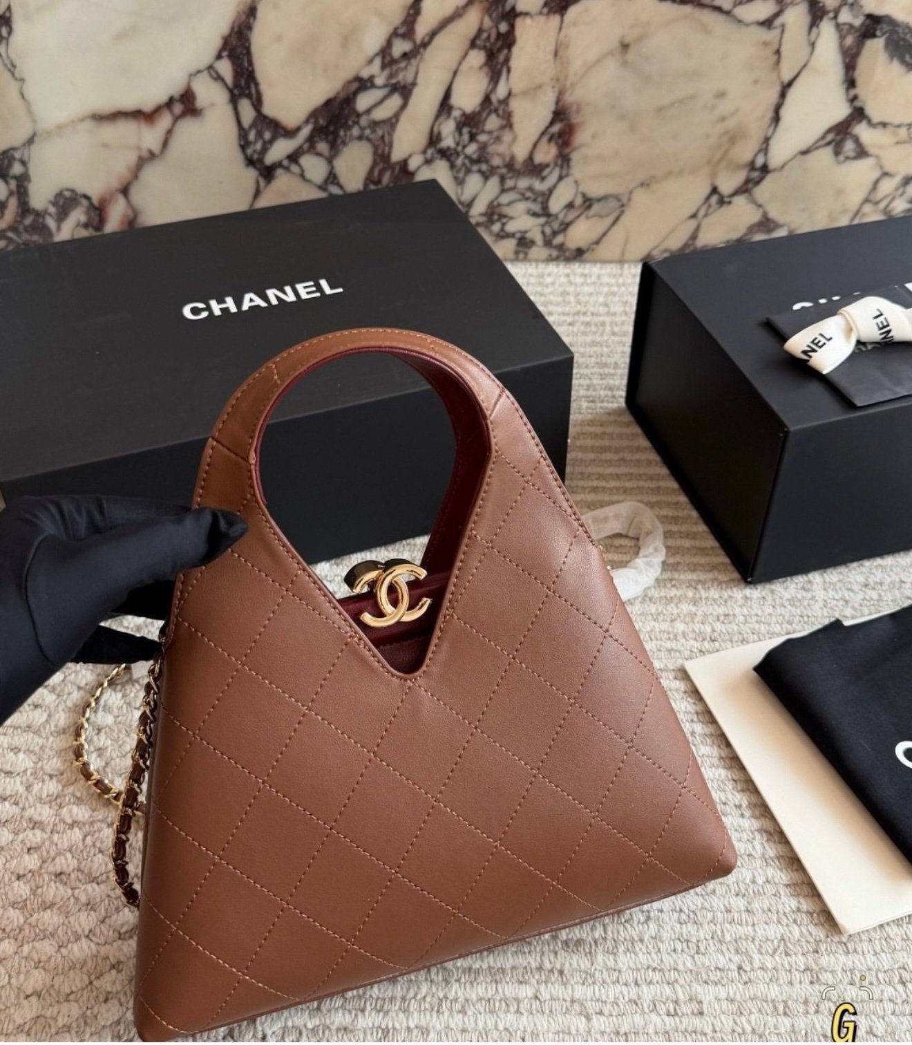Chanel Coco Handle بني